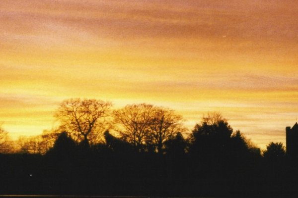 Sunset over St John the Baptist Church