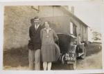 Edward and Charlotty Maude Raine, outside Bakehouse Cottage (possibly when they got engaged)