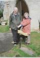 Fran Piercy and David Gillam with the new weathervane