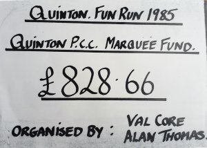 1985 Quinton Fun Run to raise funds for marquee